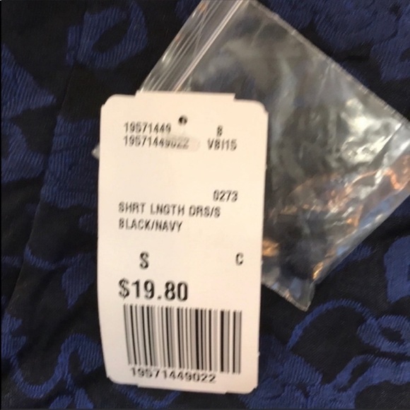 NEW Forever 21 Navy Blue and Black Backless Cocktail Dress Small - Picture 6 of 9